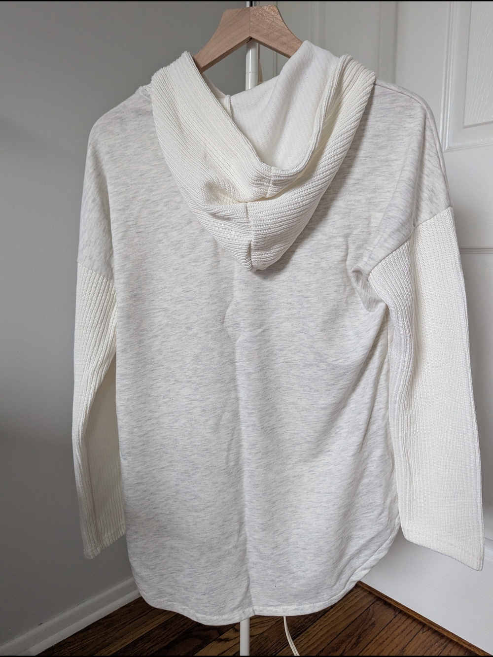 SHEWIN White Hoodie Sweater - Picture 2 of 5